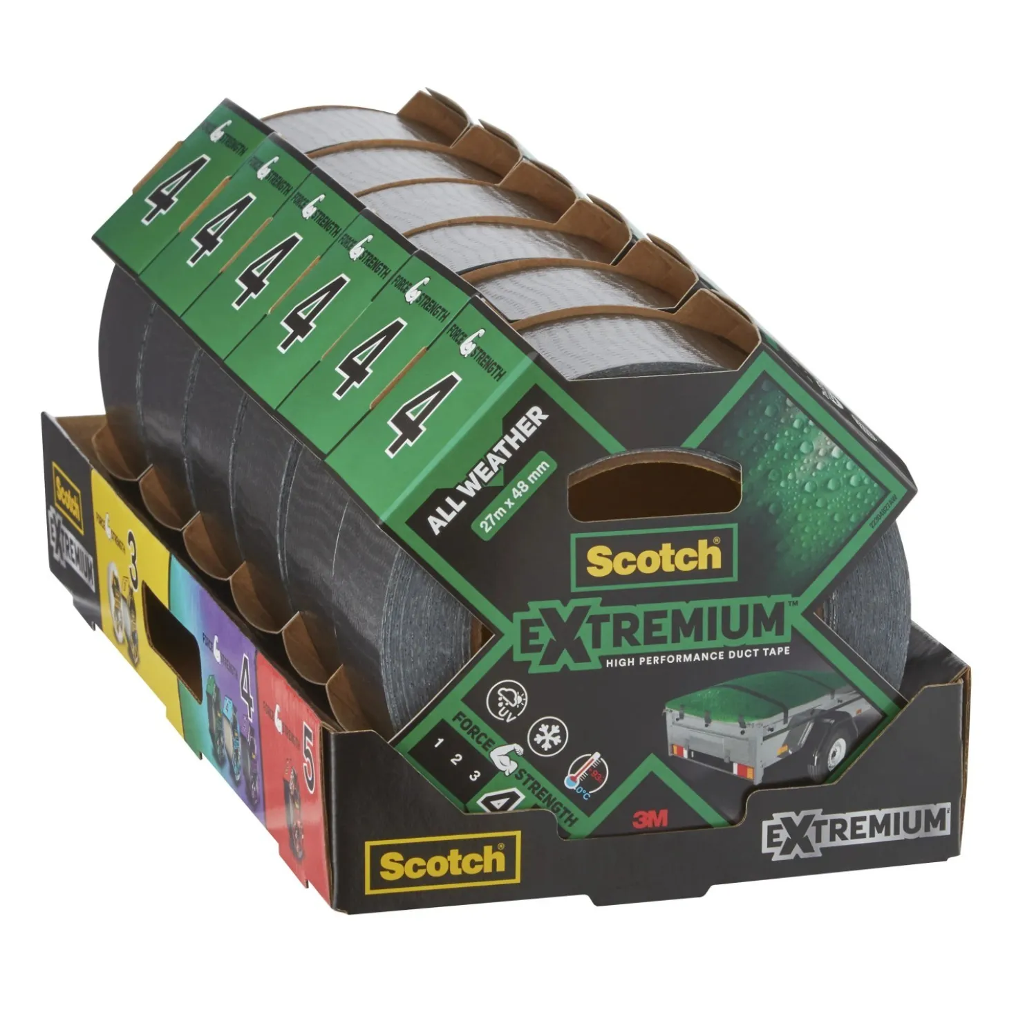 Nastro adesivo Scotch® Extremium™ All Weather 48 mm x 27 m nero