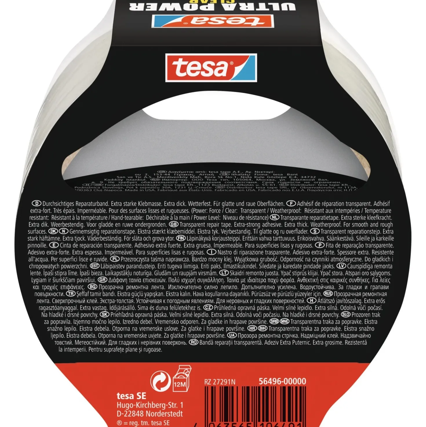 Nastro adesivo Tesa Ultra Power Clear 148 mm x 10 m trasparente