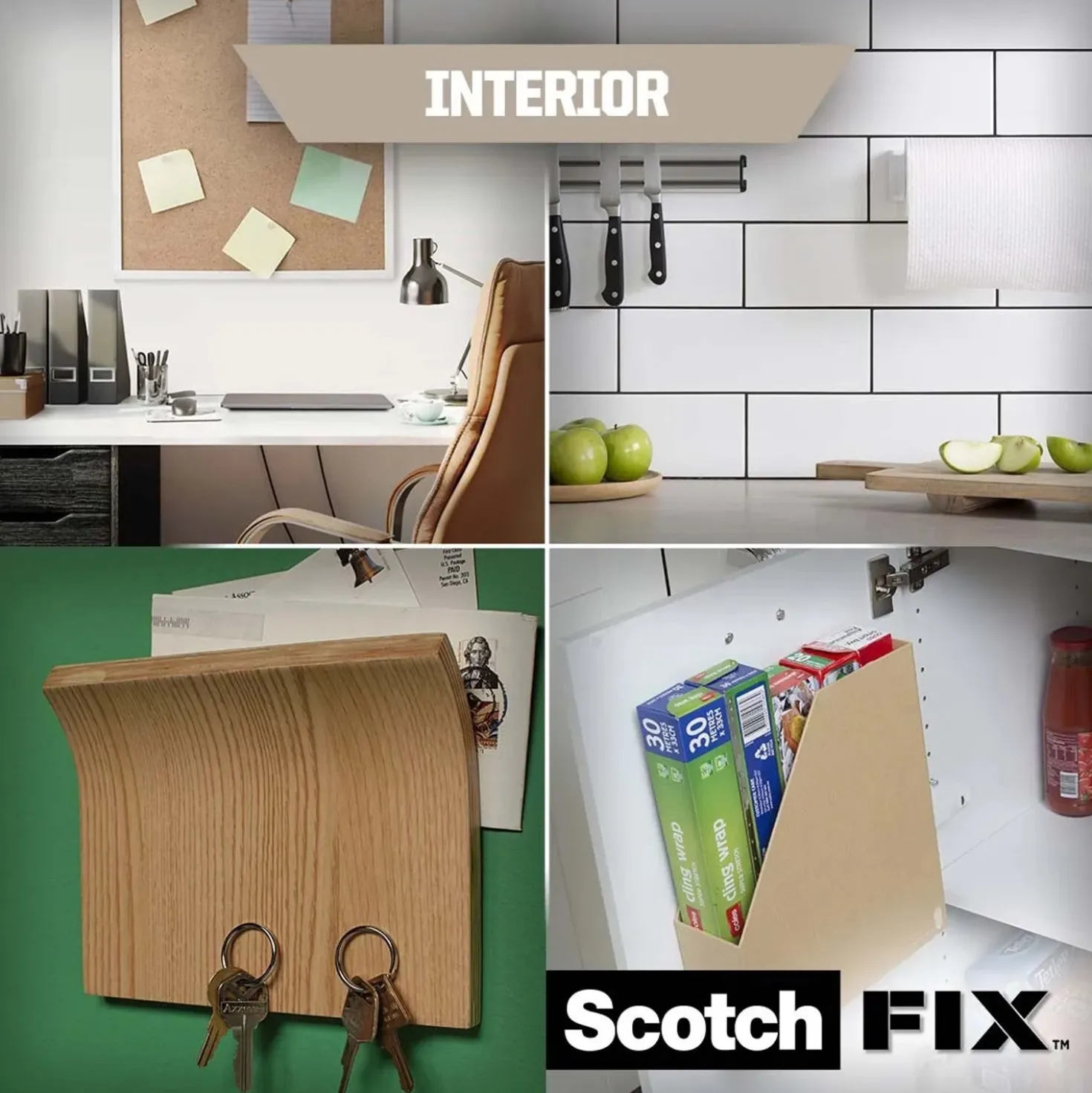 Nastro biadesivo per montaggio da interni Scotch-Fix 19 mm x 3 m