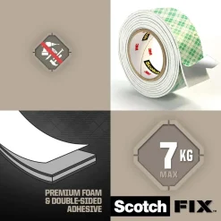 Nastro biadesivo per montaggio da interni Scotch-Fix 19 mm x 3 m