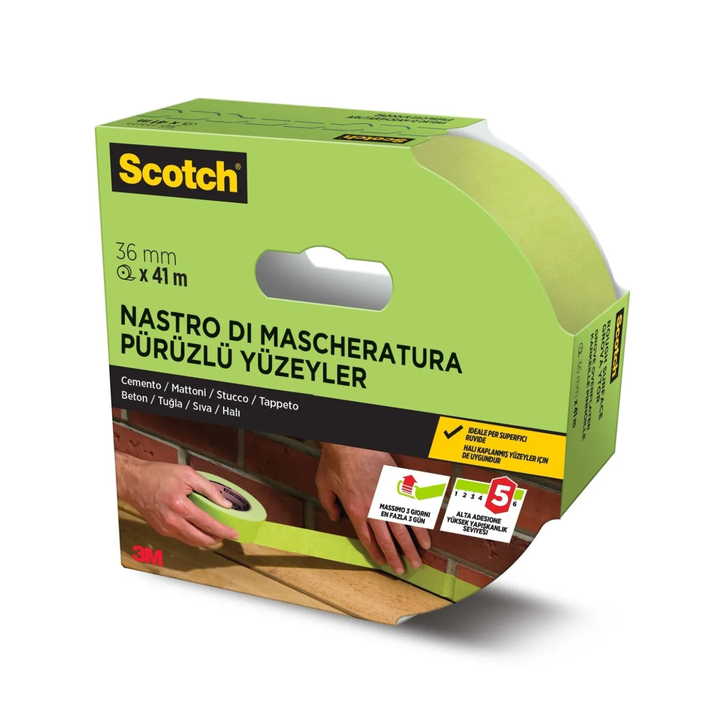 Nastro per mascheratura per superfici ruvide Scotch® 36 mm x 41 m