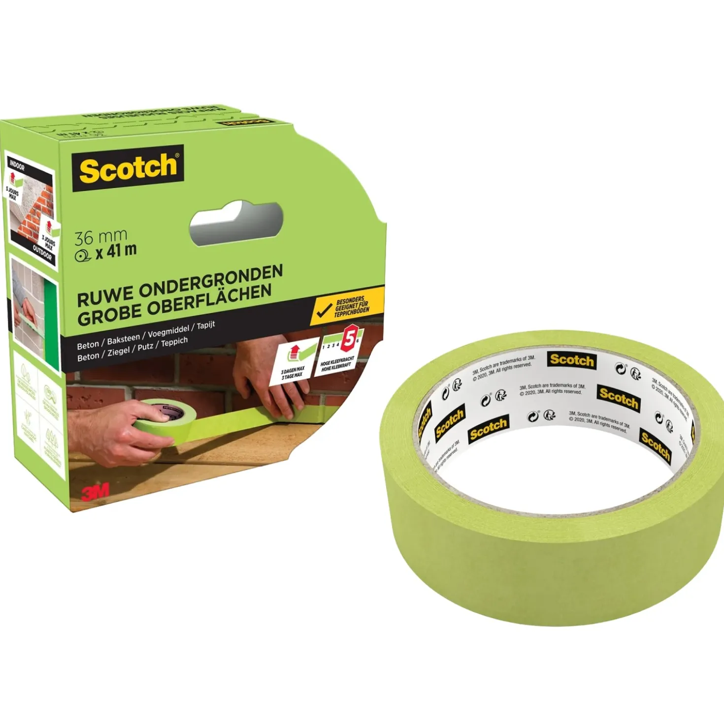 Nastro per mascheratura per superfici ruvide Scotch® 36 mm x 41 m
