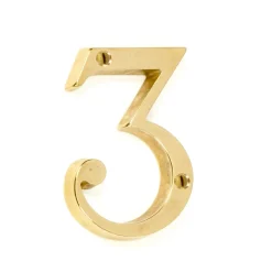 Numero civico 3 in stile inglese