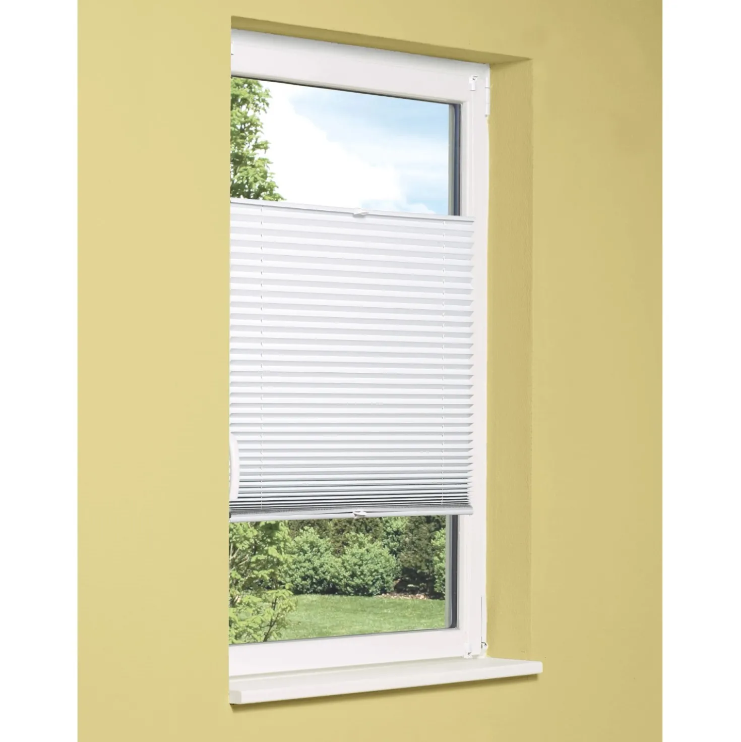 OBI Tessuto plissettato termico controventato Tona 120 cm x 130 cm bianco