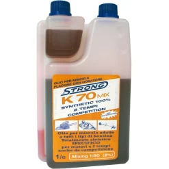 Olio per miscela Strong K70 mix totalmente sintetico 1 l con dosatore