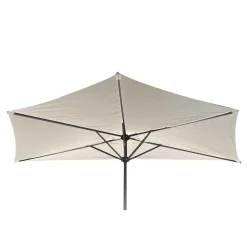 Ombrellone da giardino a palo centrale mezzaluna 268x135 cm Ecrù