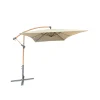 Ombrellone da giardino a palo decentrato girevole 300x200 cm beige