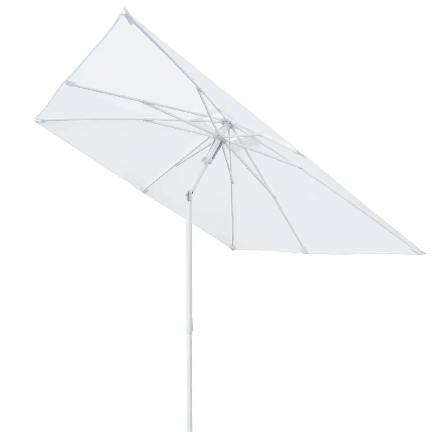 Ombrellone da giardino a palo centrale Arkansas 2,1x2,1 m H 2,4 m bianco