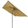Ombrellone da giardino a palo centrale Arkansas 2,1x2,1 m H 2,4 m sabbia