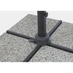 Ombrellone da giardino a palo decentrato Bizzotto Ines 200x300 cm grigio