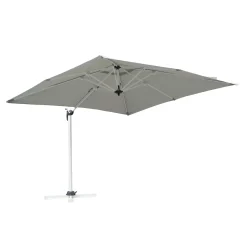 Ombrellone da giardino a palo decentrato 5046 300x300 H 270 cm grigio