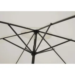 Ombrellone da giardino a palo centrale tondo 300x300 cm ecrù