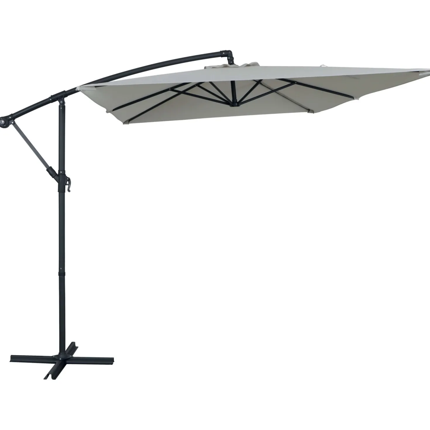 Ombrellone da giardino a palo decentrato in acciaio L200xP300xH250 cm