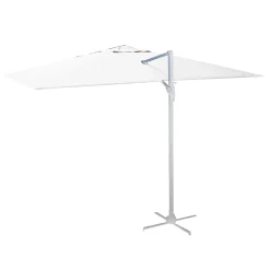 Ombrellone da giardino a palo decentrato New Michigan H 2,65 m bianco