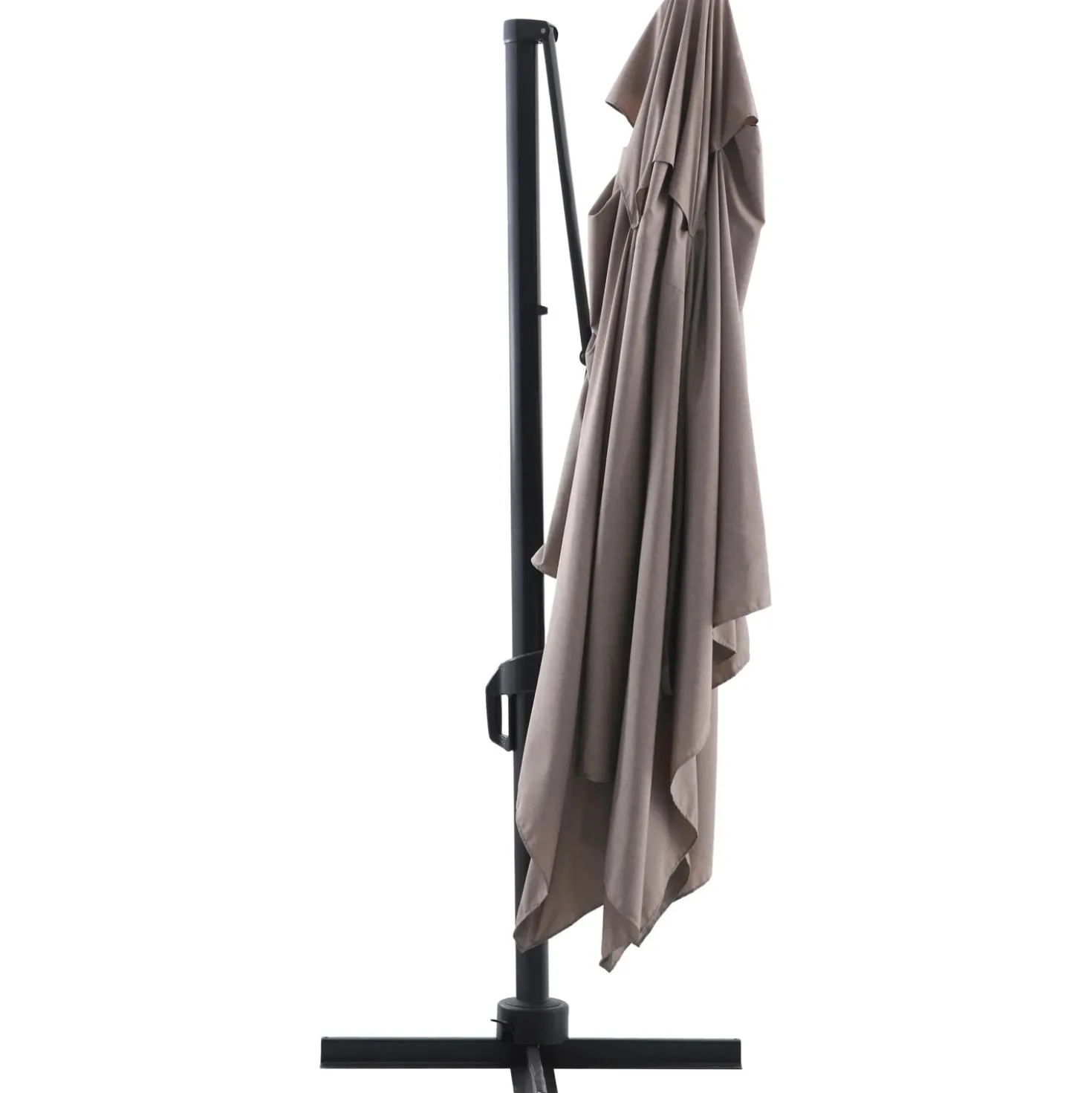 Ombrellone da giardino a palo decentrato Bonbeach 300x400 cm beige