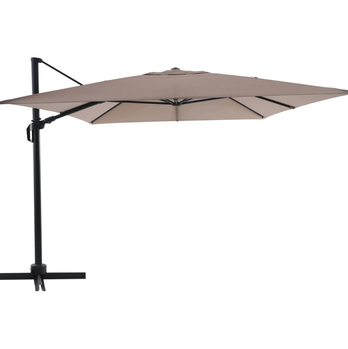 Ombrellone da giardino a palo decentrato Bonbeach 300x400 cm beige