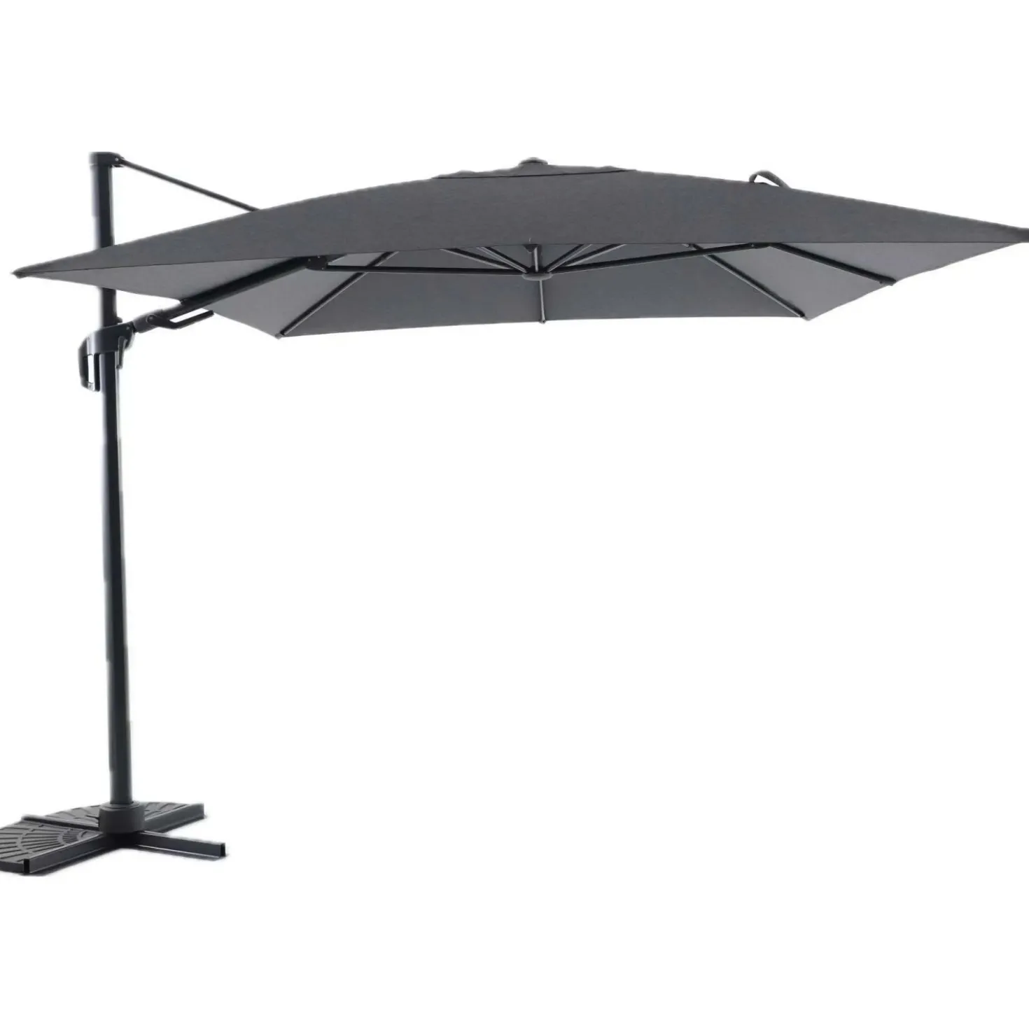 Ombrellone da giardino a palo decentrato Bonbeach 300x400 cm beige