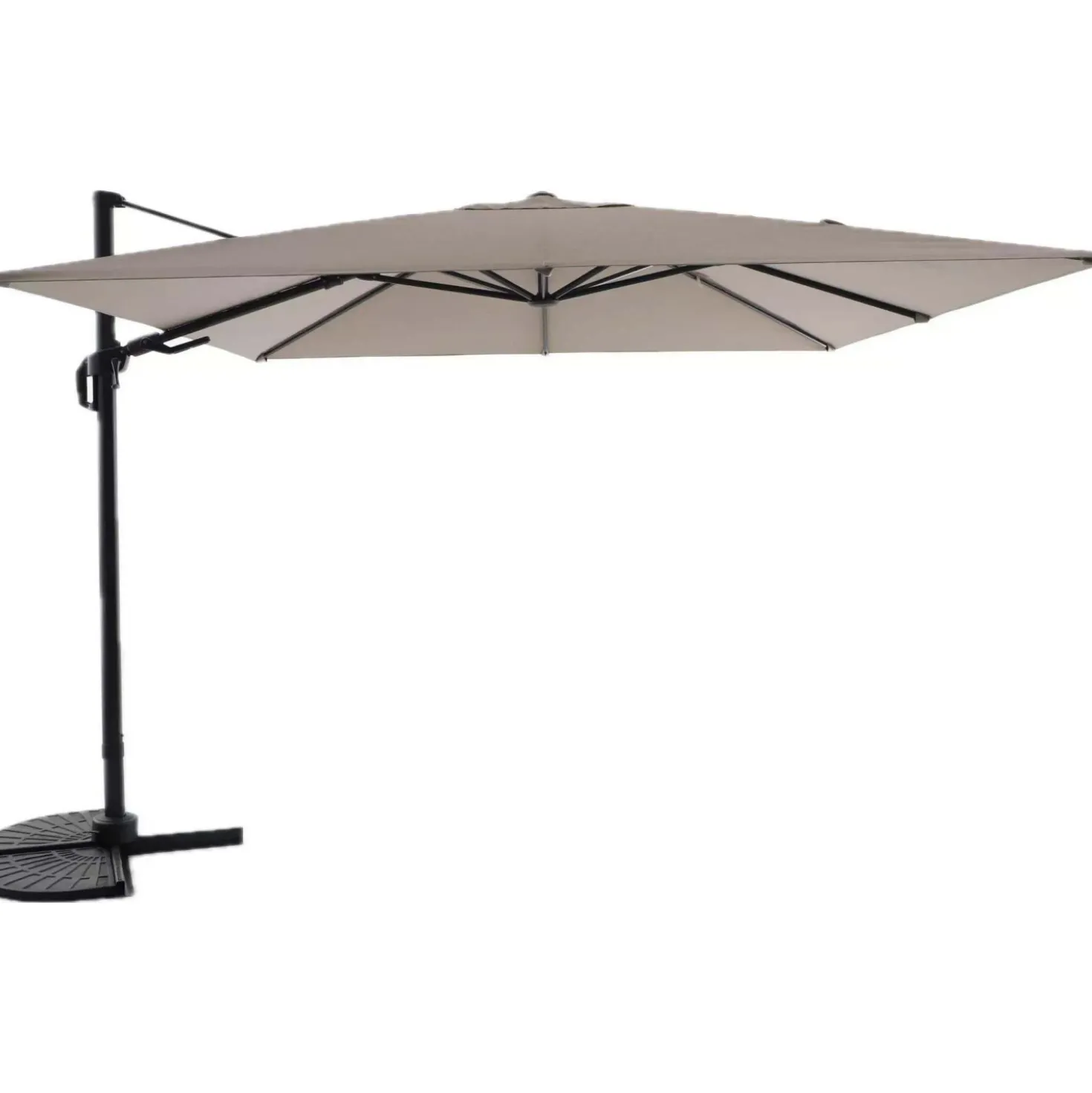 Ombrellone da giardino a palo decentrato Bonbeach 300x300 cm beige