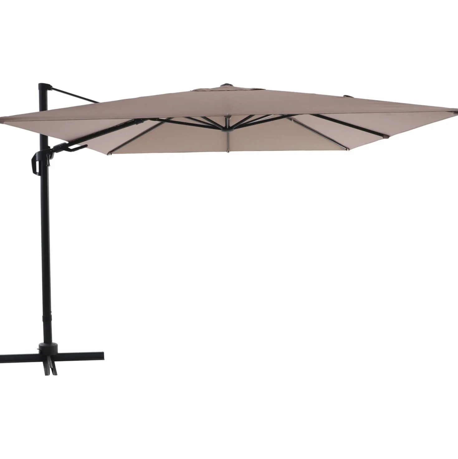 Ombrellone da giardino a palo decentrato Bonbeach 300x300 cm beige