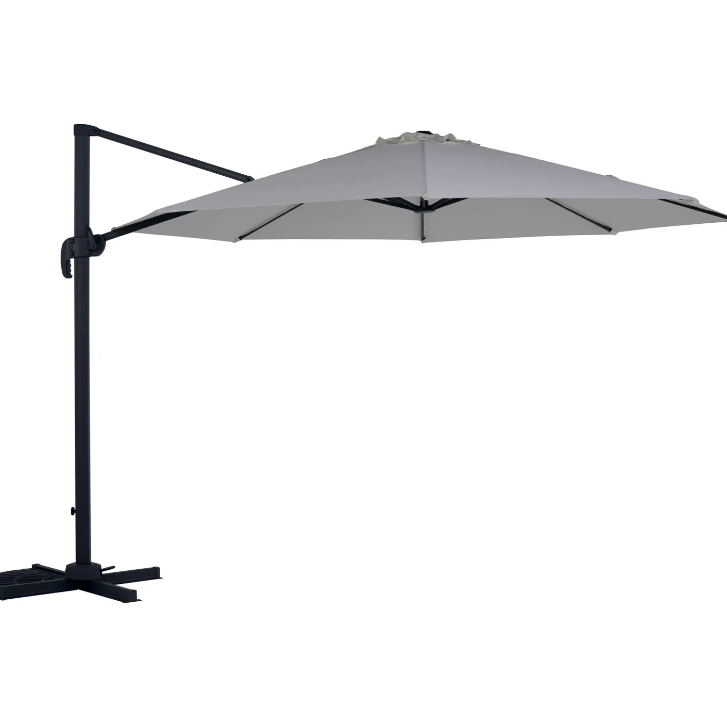 Ombrellone da giardino a palo decentrato Ø 340 cm ecrù
