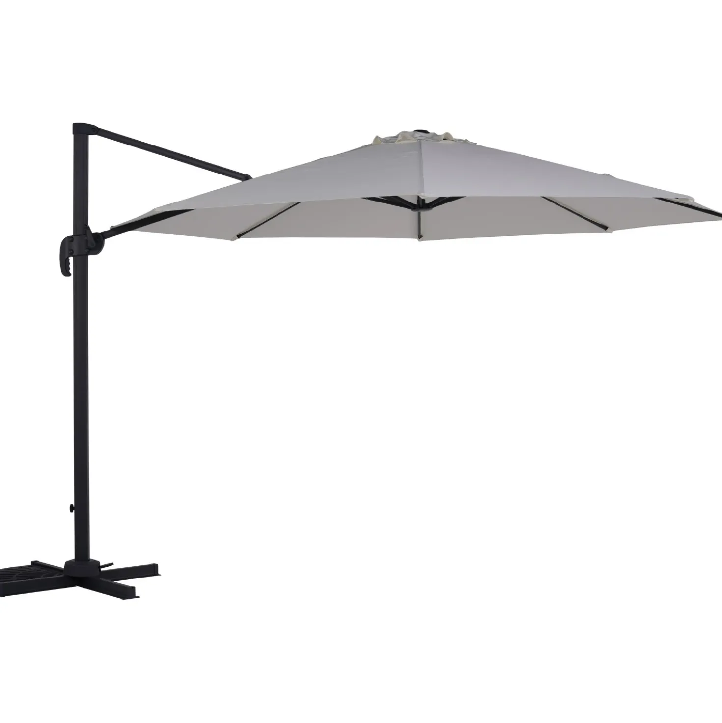 Ombrellone da giardino a palo decentrato Ø 340 cm ecrù