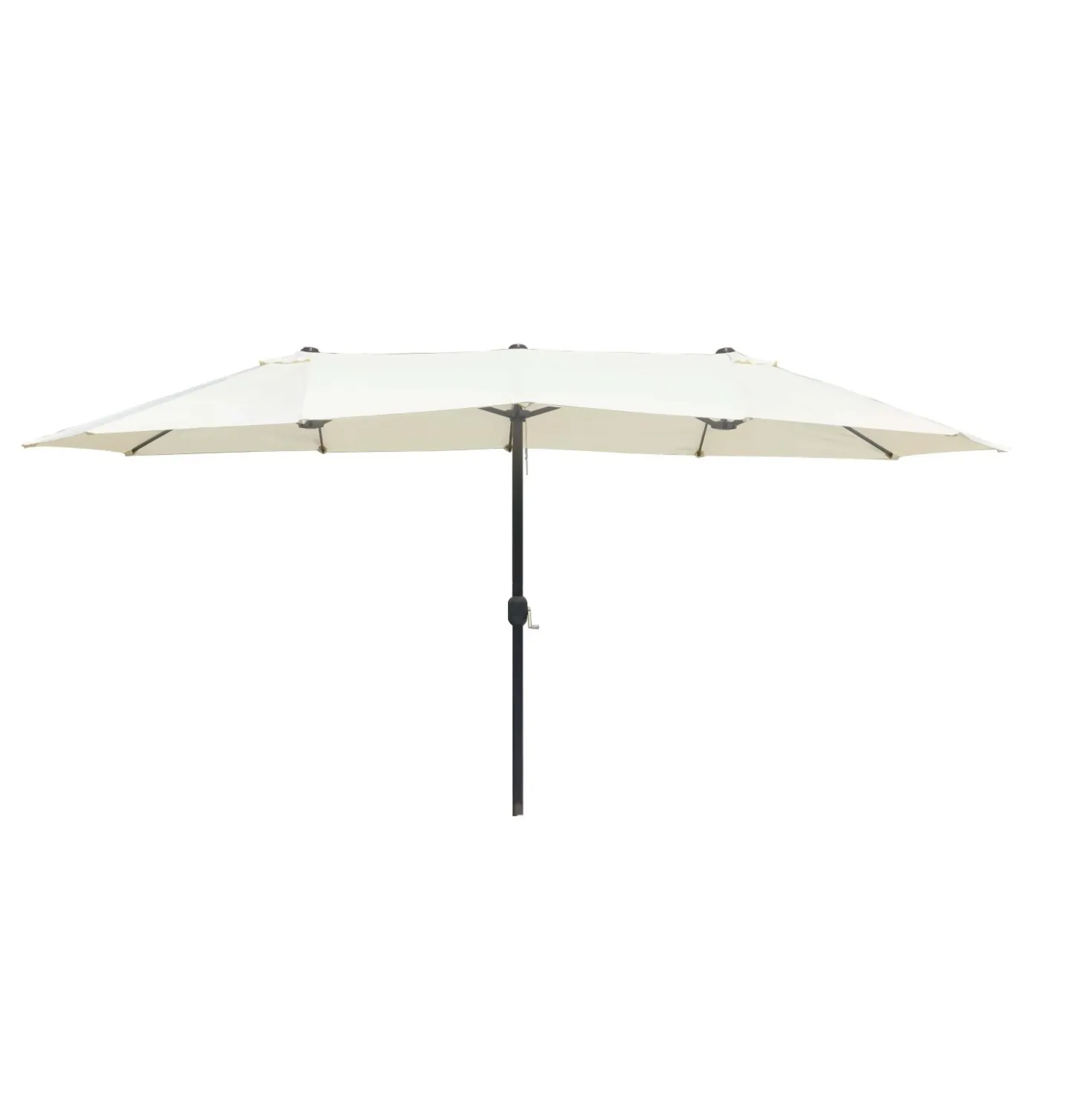 Ombrellone da giardino a palo centrale 5060 270x450 H 254 cm ecrù