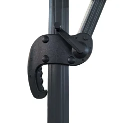 Ombrellone da giardino a palo decentrato con lampada e led 400x300 cm
