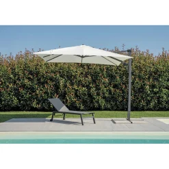 Ombrellone da giardino a palo decentrato Ø 300 cm ecrù