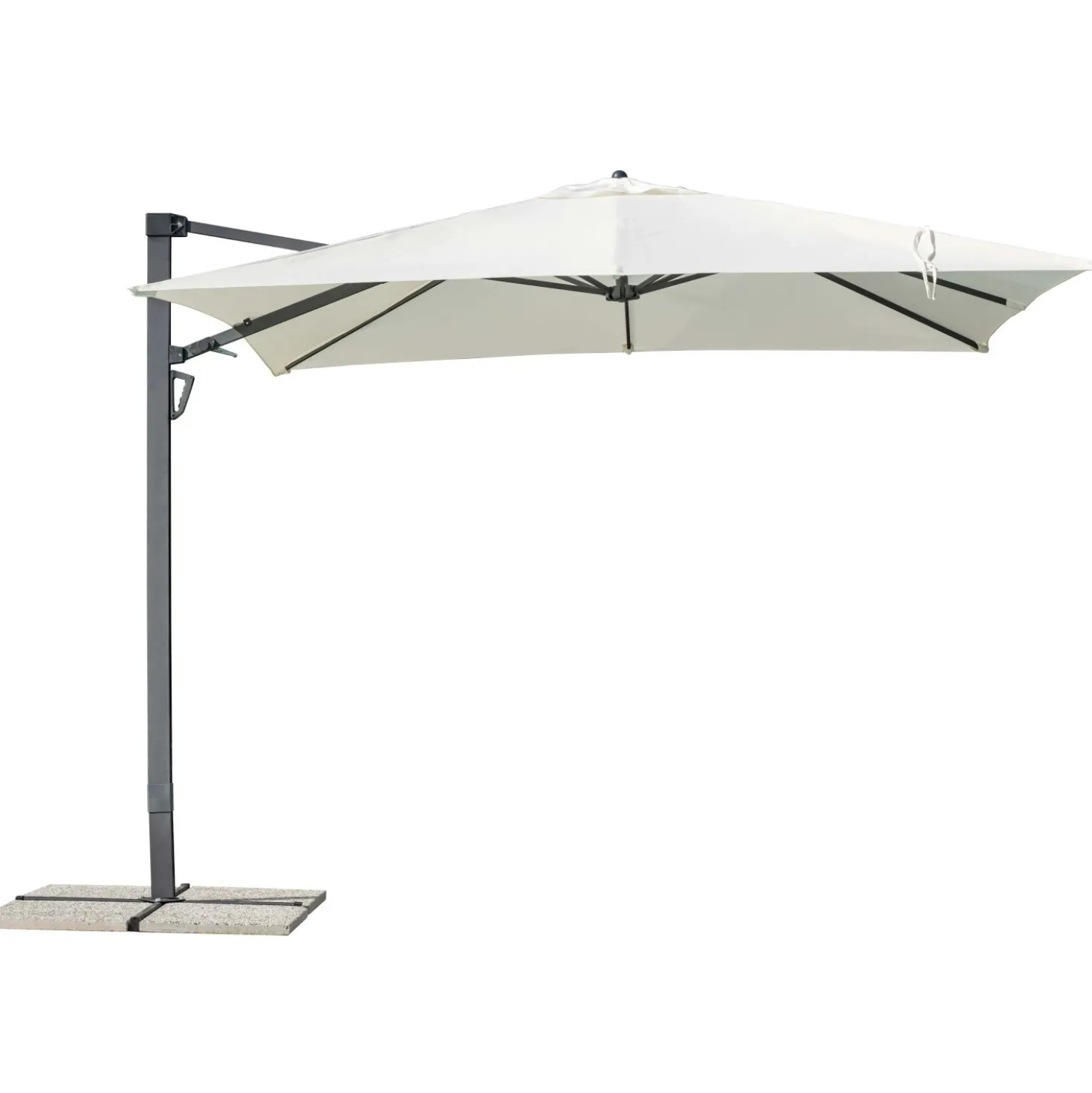Ombrellone da giardino a palo decentrato Ø 300 cm ecrù