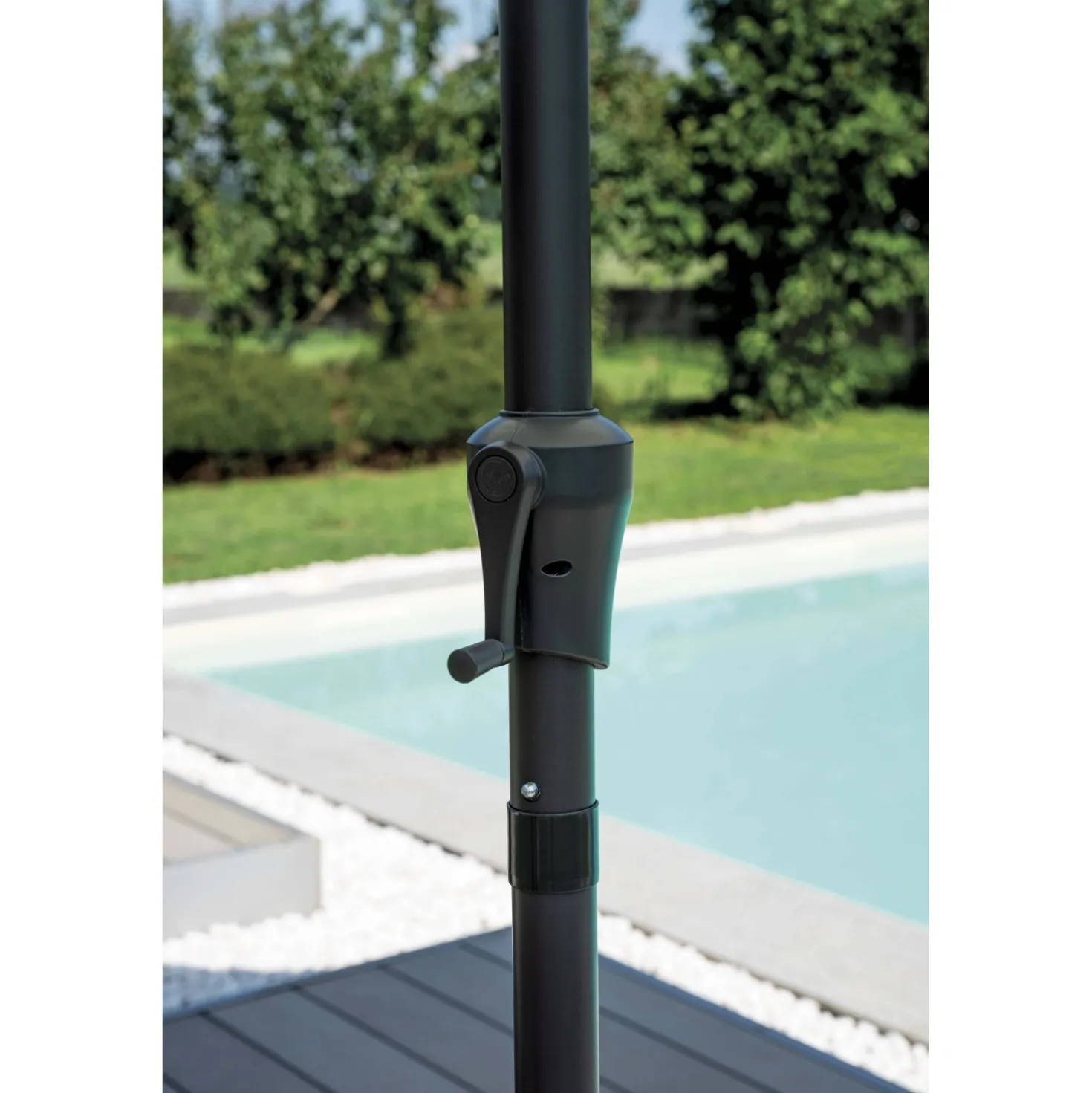 Ombrellone da giardino a palo centrale Ø 300 cm ecrù