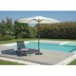 Ombrellone da giardino a palo centrale Ø 300 cm ecrù