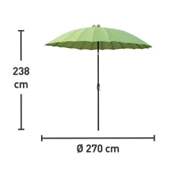 Ombrellone da giardino a palo centrale Limon Ø 270 cm verde lime
