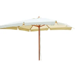 Ombrellone da giardino a palo centrale 4001 300x200 H 276 cm ecrù