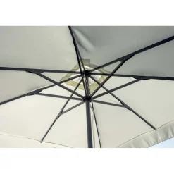 Ombrellone da giardino quadrato a palo centrale Ø 300 cm ecrù