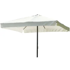Ombrellone da giardino quadrato a palo centrale Ø 300 cm ecrù
