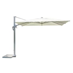 Ombrellone da giardino rettangolare a palo decentrato Ø 400 cm bianco
