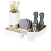 Organizer in bambù laccato Danang set 4 bianco