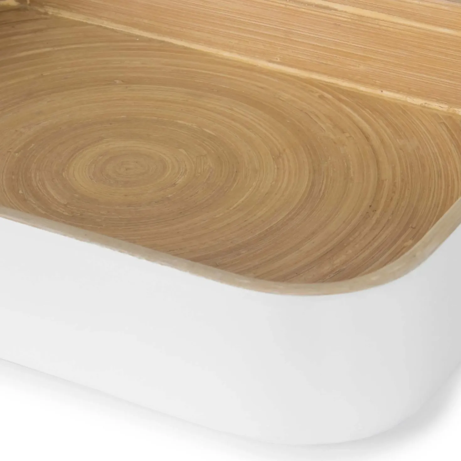 Organizer in bambù laccato Danang set 4 bianco