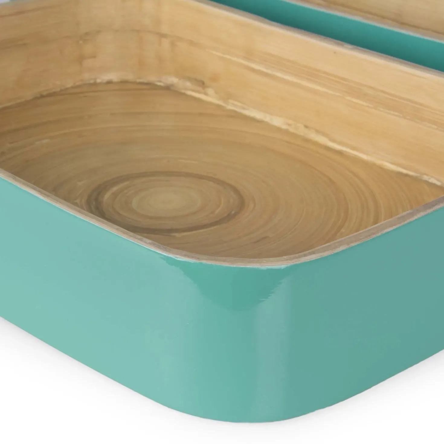 Organizer in bambù laccato Danang set 4 verde