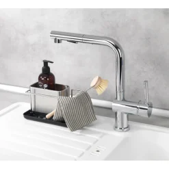 Organizer lavello cucina in acciaio inox WENKO Orio