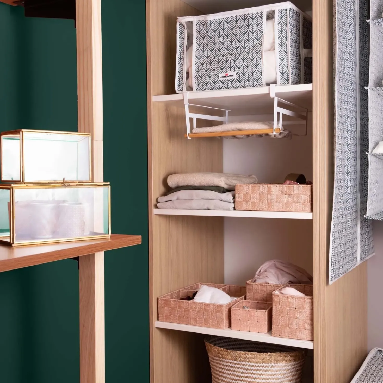 Organizer multiuso Stan rosa 19x14x13 cm