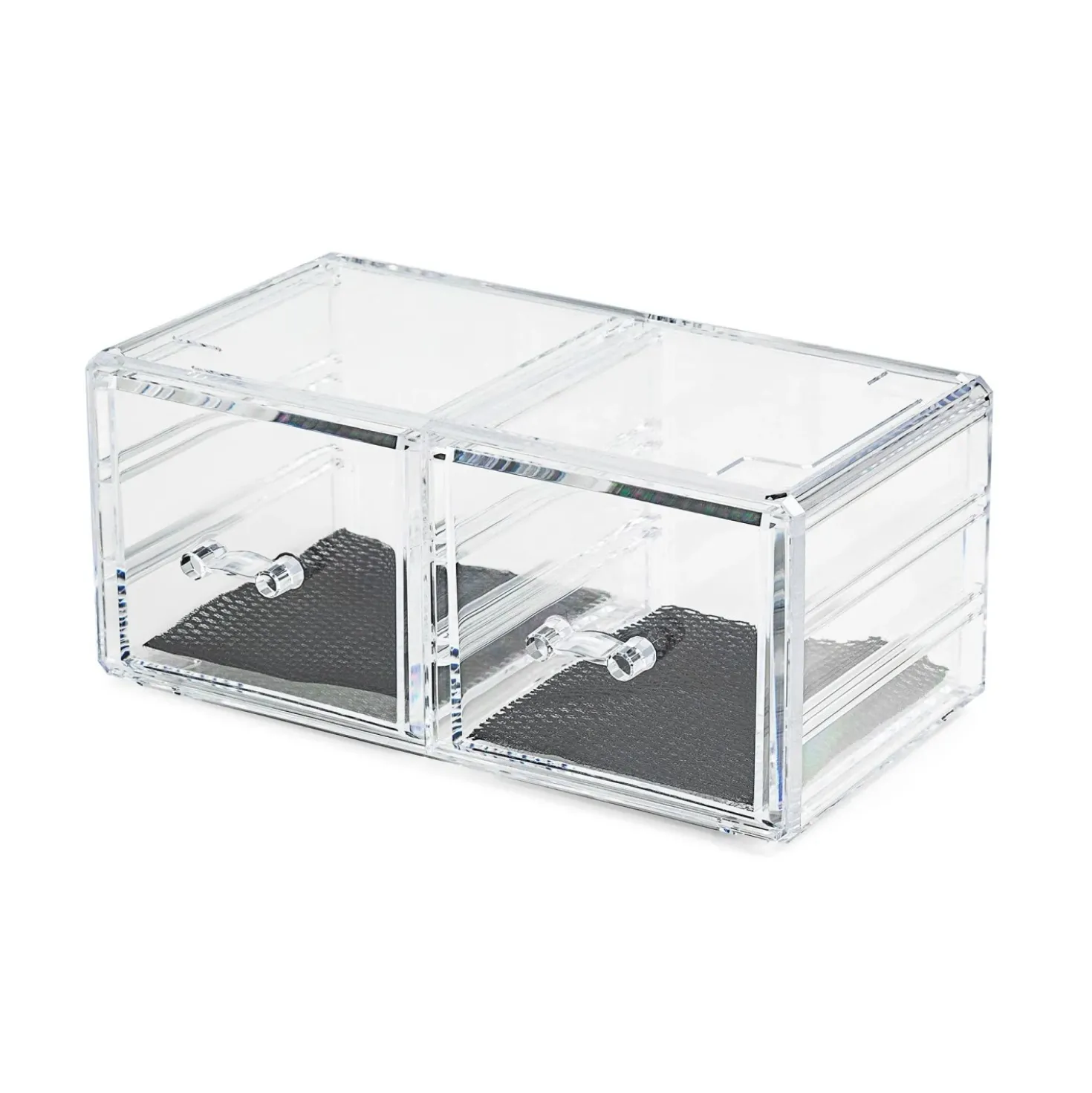 Organizer trucchi trasparente 2 cassetti 23,8x15,3x10,8 cm
