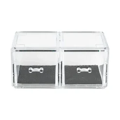 Organizer trucchi trasparente 2 cassetti 23,8x15,3x10,8 cm