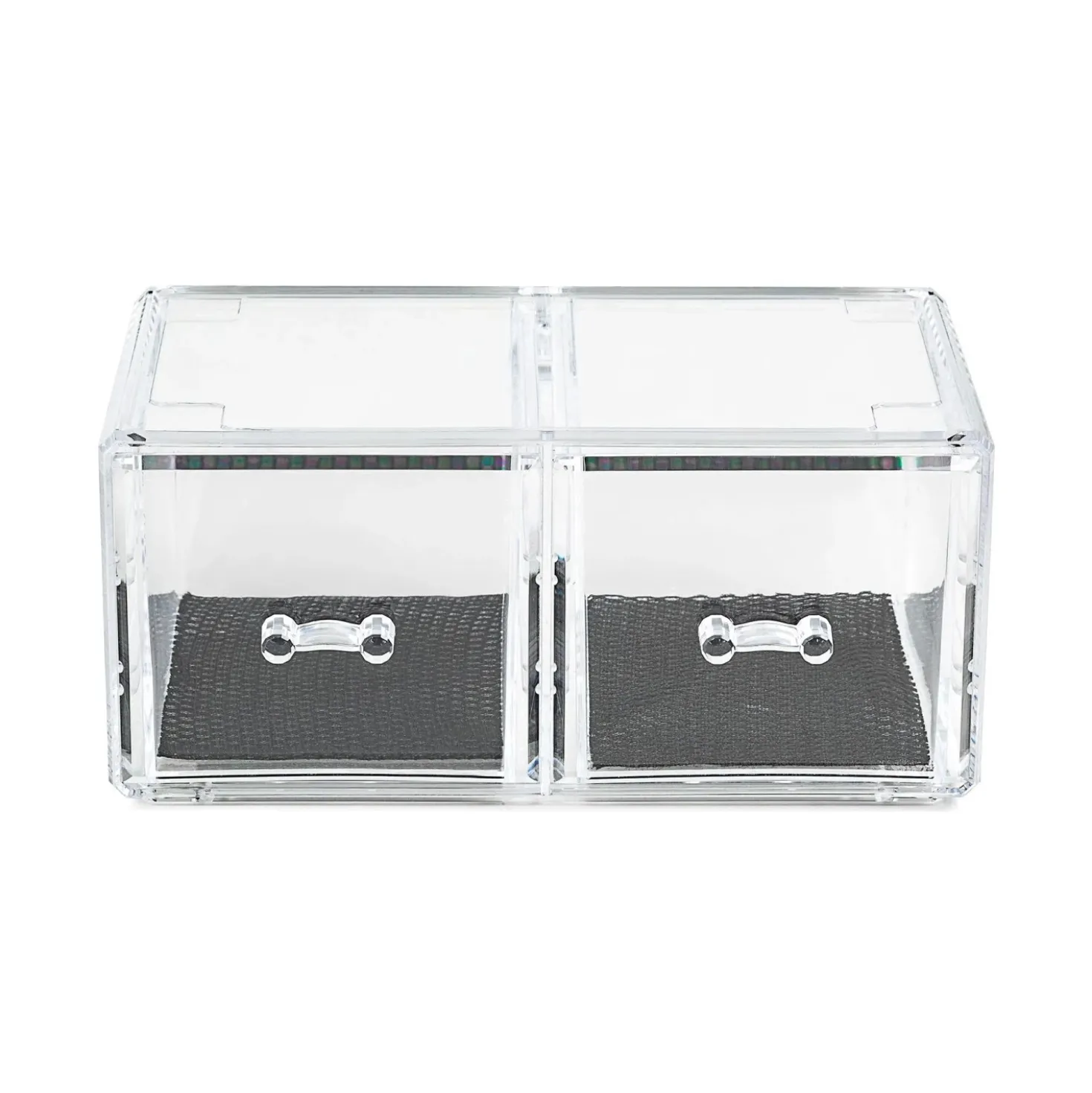Organizer trucchi trasparente 2 cassetti 23,8x15,3x10,8 cm