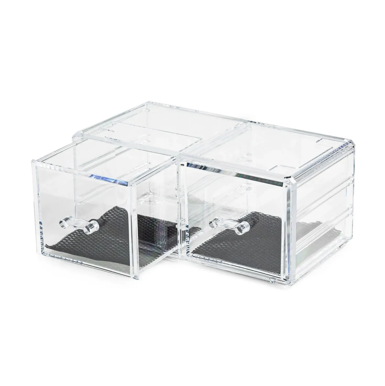 Organizer trucchi trasparente 2 cassetti 23,8x15,3x10,8 cm