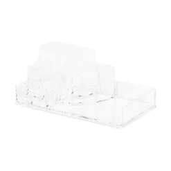 Organizer trucchi trasparente 14 scomparti 17,3x9,4x6,6 cm