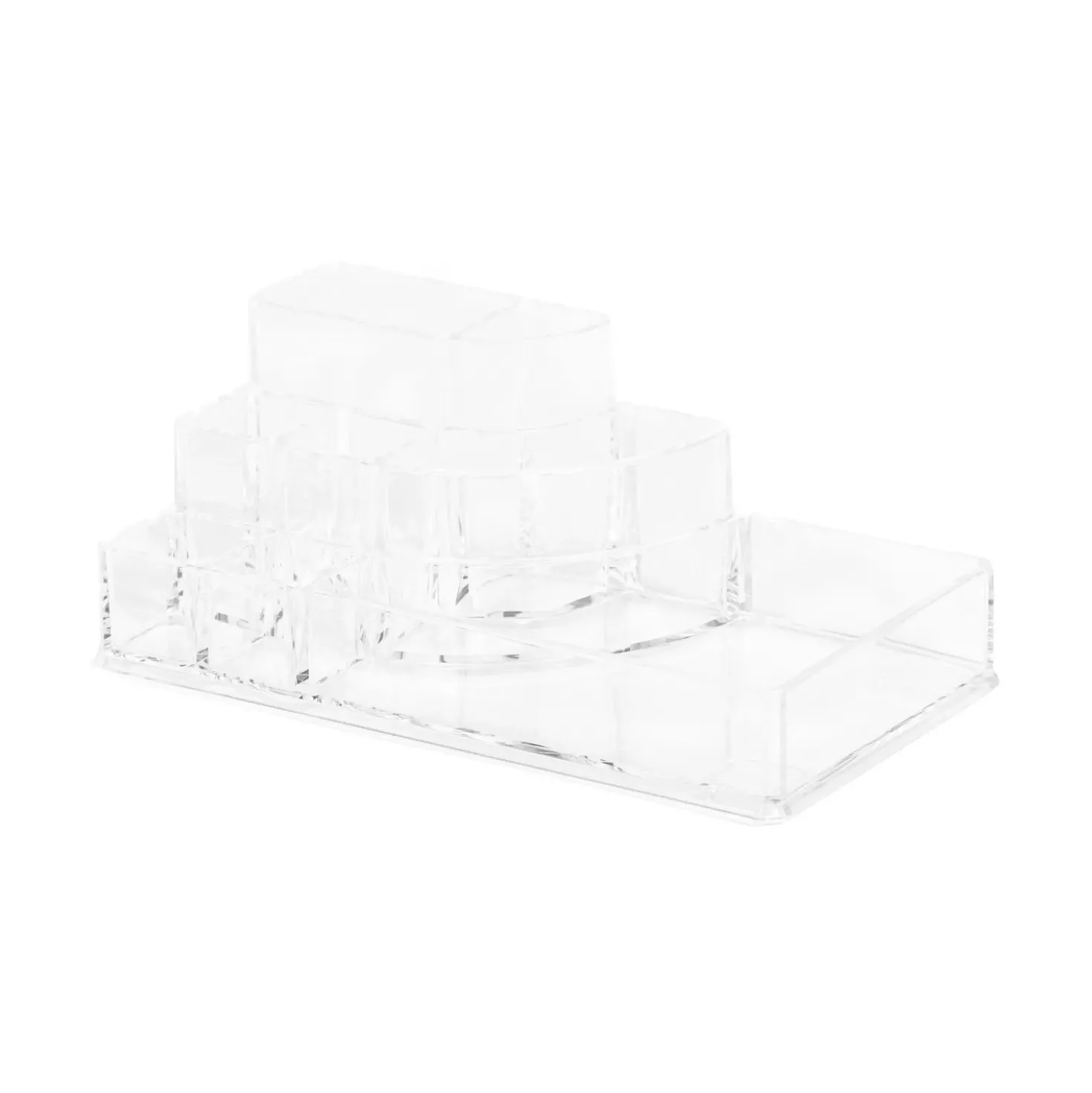 Organizer trucchi trasparente 14 scomparti 17,3x9,4x6,6 cm