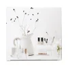 Organizer trucchi trasparente con specchio 14,8x14,8x4,7 cm