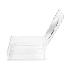 Organizer trucchi trasparente con specchio 14,8x14,8x4,7 cm