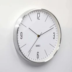 Orologio da parete Lira Ø 30x4 cm bianco ed argento
